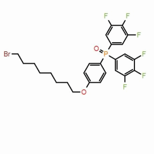(4-((8-bromo-octyl)oxy)phenyl) bis(3,4,5-trifluorophenyl) phosphine oxide; CAS: 1398615-60-5 - Chất nền phát quang, sử dụng trong công nghệ màn hình.